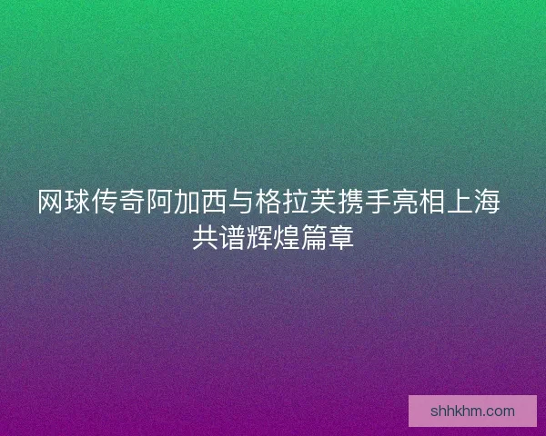 网球传奇阿加西与格拉芙携手亮相上海 共谱辉煌篇章